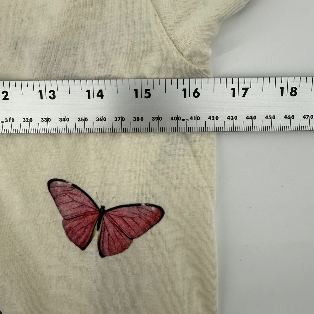 Rag & Bone Ozzy Allover Butterfly Tee Ivory Multi Color Classic Womens Small New - Picture 5 of 6